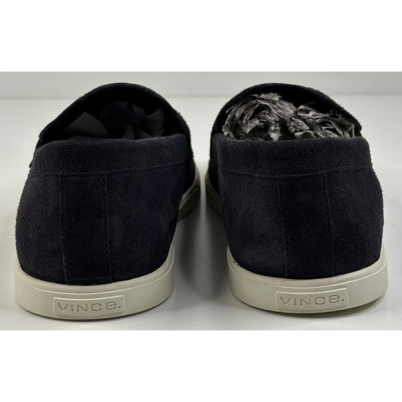 Vince Shane Mens Navy Blue Suede Loafers Size 8M Slip On Casual New $225 - Picture 3 of 10